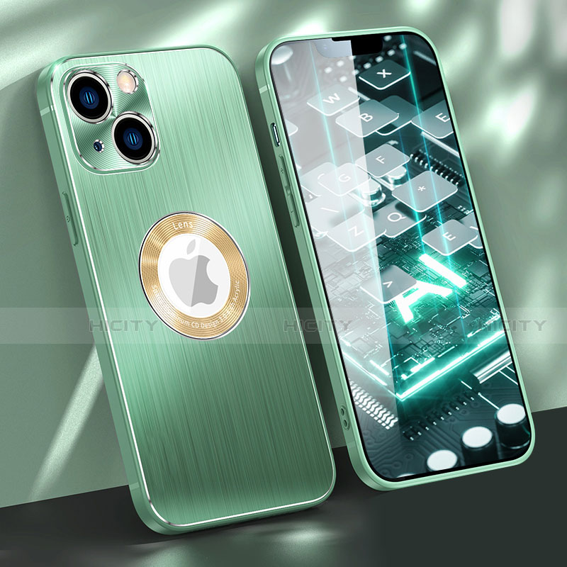 Custodia Lusso Alluminio Cover M08 per Apple iPhone 14 Plus Verde
