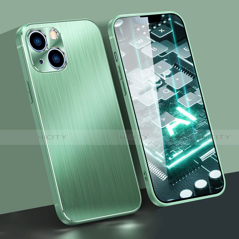 Custodia Lusso Alluminio Cover M09 per Apple iPhone 13 Mini Verde