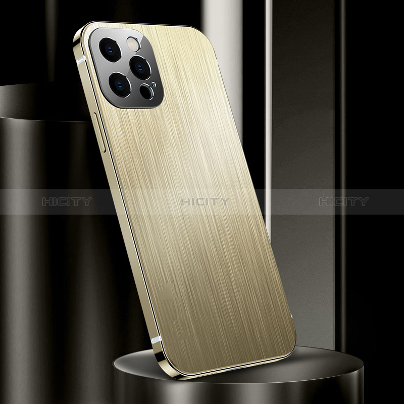 Custodia Lusso Alluminio Cover per Apple iPhone 14 Pro Max Oro
