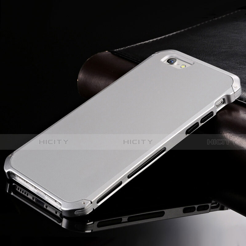 Custodia Lusso Alluminio Cover per Apple iPhone 6S Argento