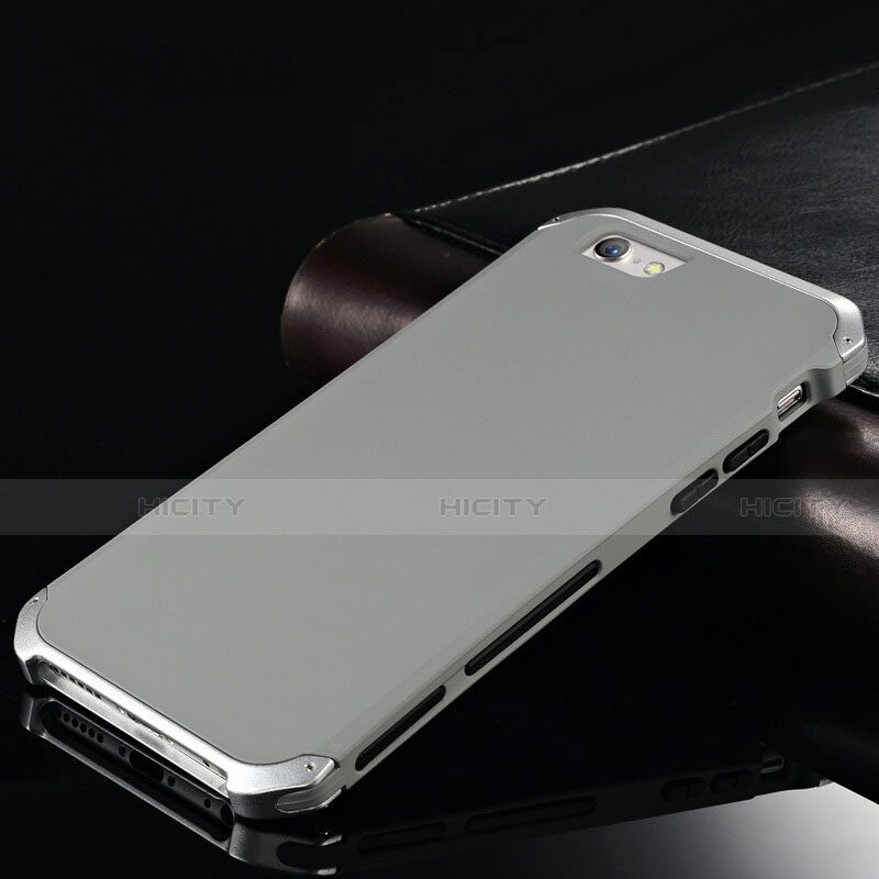 Custodia Lusso Alluminio Cover per Apple iPhone 6S Grigio