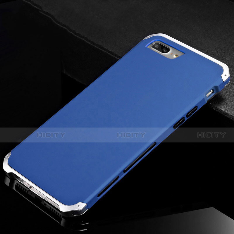 Custodia Lusso Alluminio Cover per Apple iPhone 7 Plus Blu
