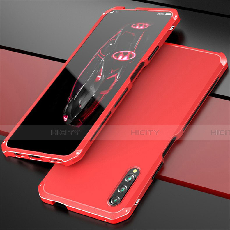 Custodia Lusso Alluminio Cover per Huawei Honor 9X Pro Rosso