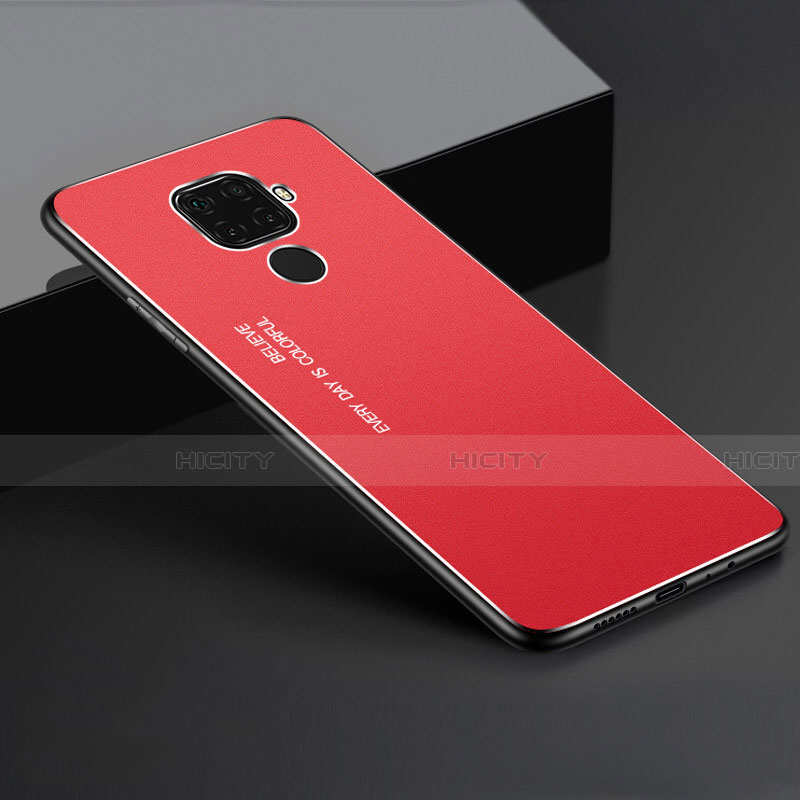 Custodia Lusso Alluminio Cover per Huawei Mate 30 Lite Rosso