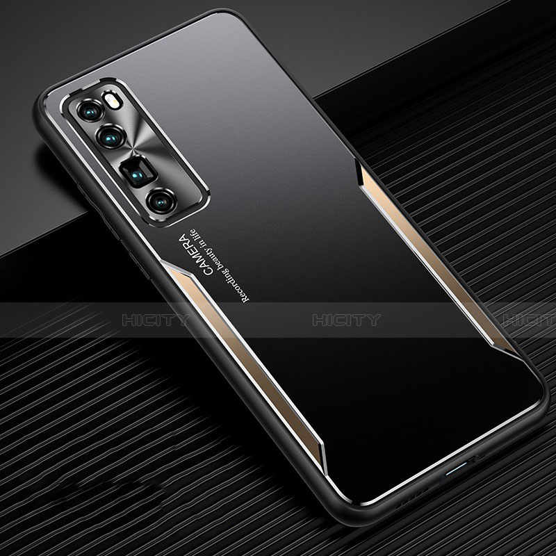 Custodia Lusso Alluminio Cover per Huawei Nova 7 Pro 5G Oro