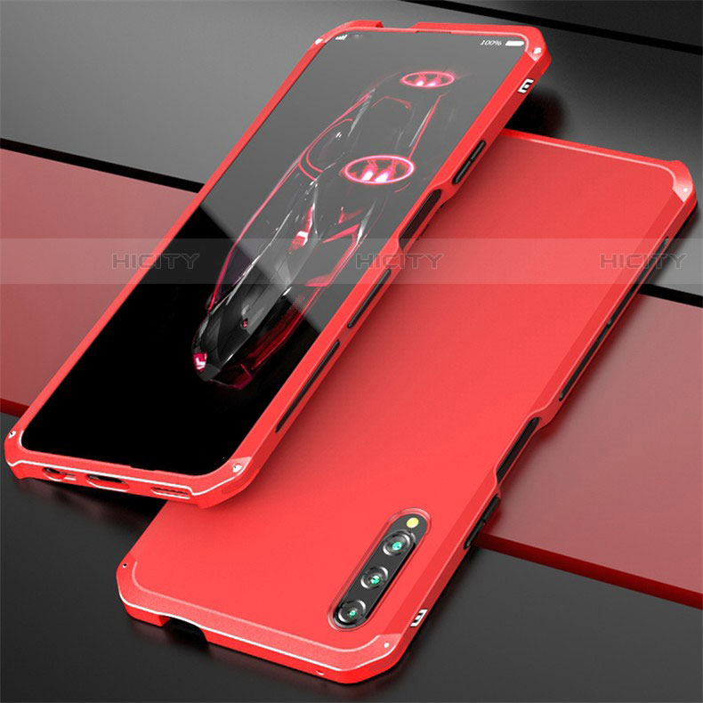 Custodia Lusso Alluminio Cover per Huawei Y9s Rosso