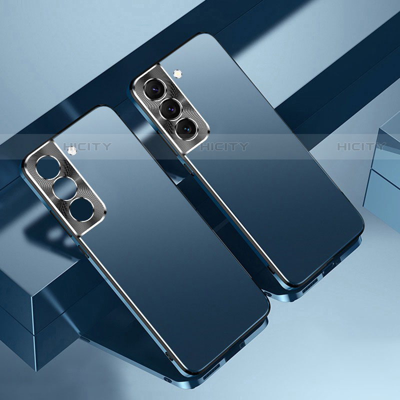 Custodia Lusso Alluminio Cover per Samsung Galaxy S21 FE 5G Blu