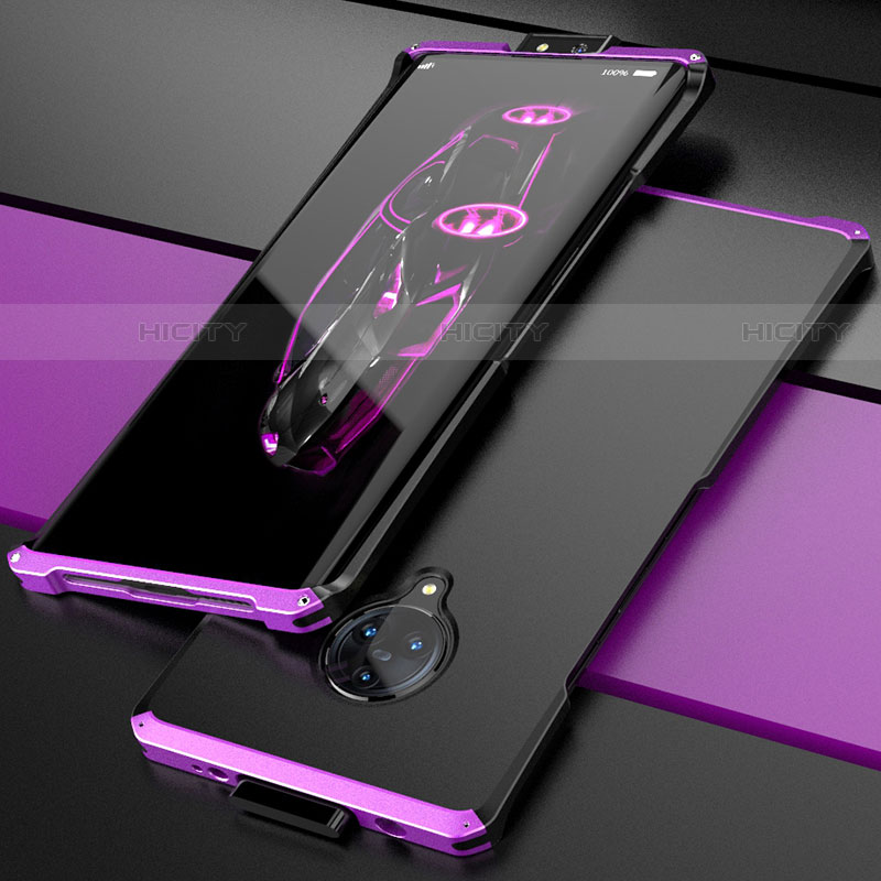 Custodia Lusso Alluminio Cover per Vivo Nex 3 Viola