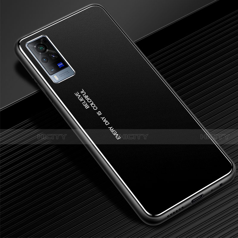 Custodia Lusso Alluminio Cover per Vivo X60 Pro 5G Nero