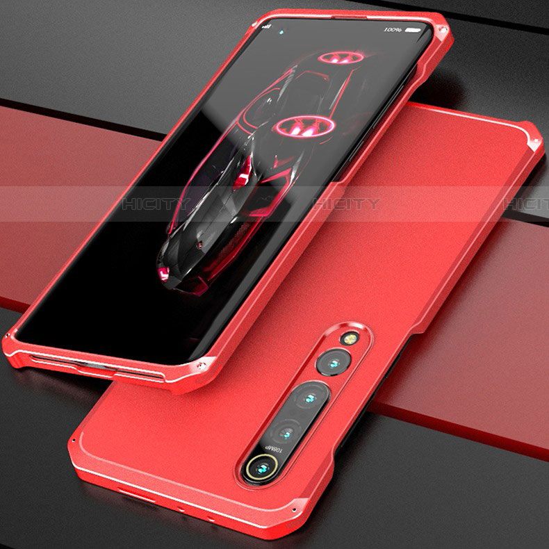 Custodia Lusso Alluminio Cover per Xiaomi Mi 10 Rosso