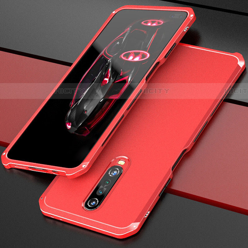 Custodia Lusso Alluminio Cover per Xiaomi Poco X2 Rosso