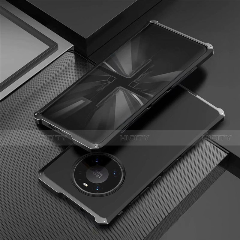 Custodia Lusso Alluminio Cover T01 per Huawei Mate 40 Pro Nero