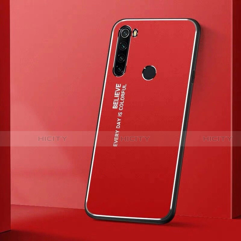 Custodia Lusso Alluminio Cover T01 per Xiaomi Redmi Note 8T Rosso