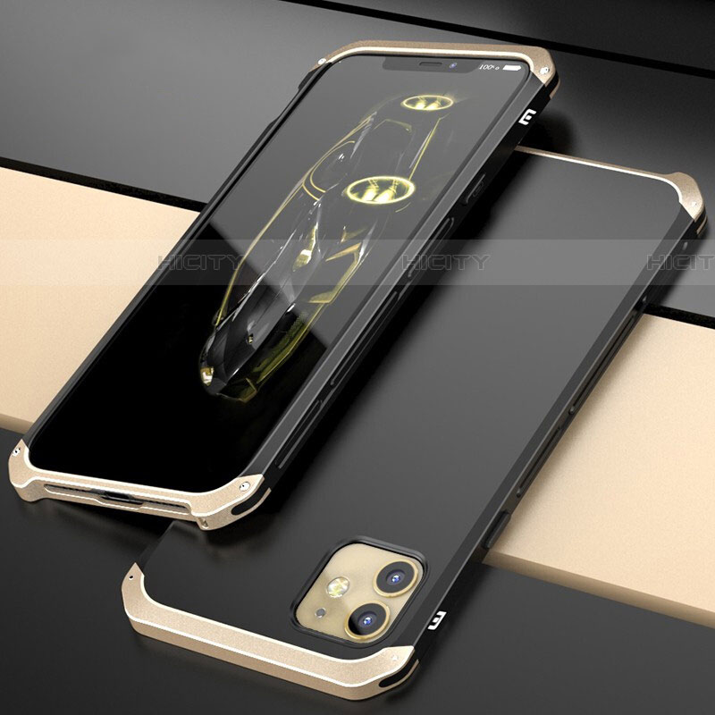 Custodia Lusso Alluminio Cover T02 per Apple iPhone 11 Oro