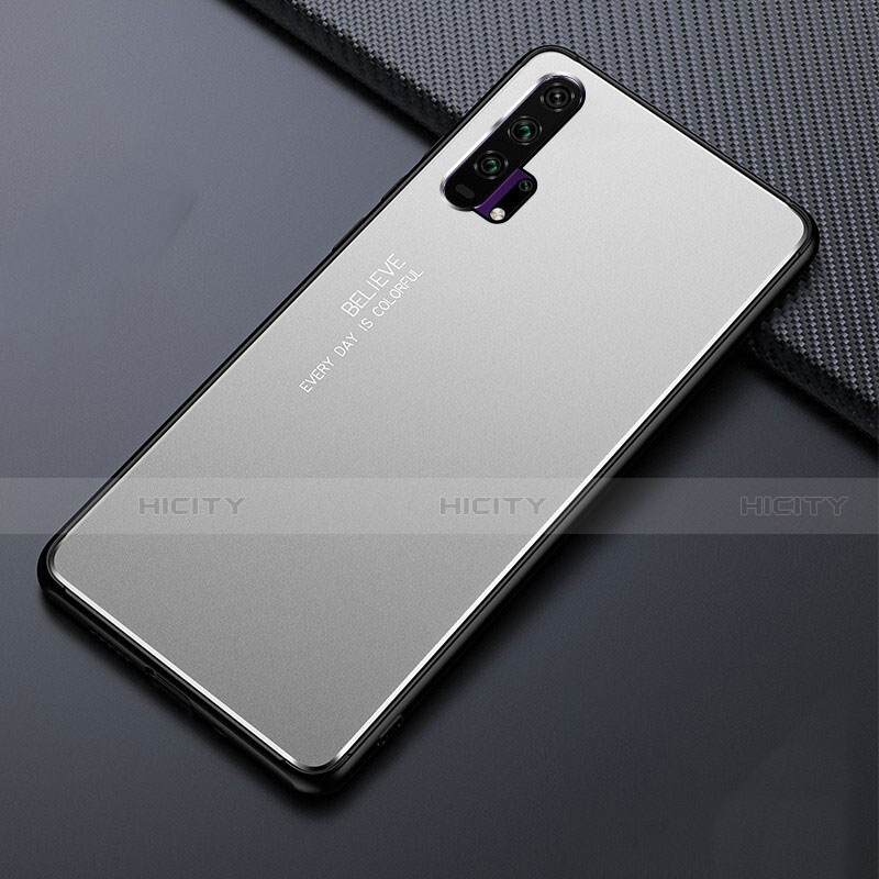 Custodia Lusso Alluminio Cover T02 per Huawei Honor 20 Pro Argento