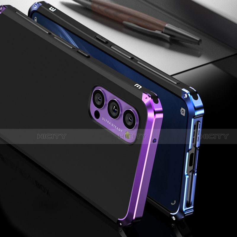 Custodia Lusso Alluminio Cover T02 per Oppo Reno4 Pro 5G