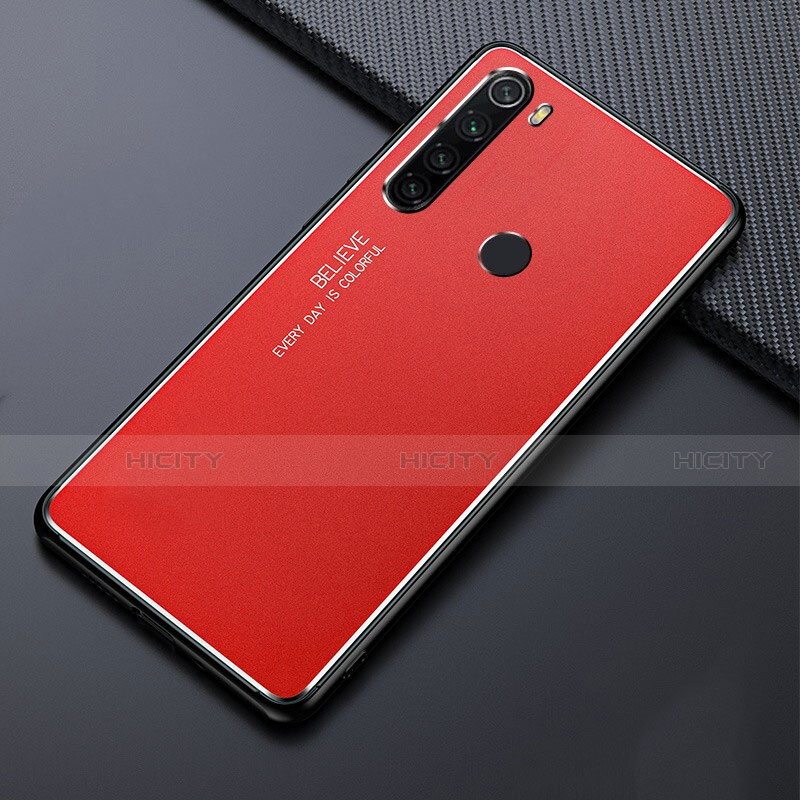 Custodia Lusso Alluminio Cover T02 per Xiaomi Redmi Note 8T Rosso