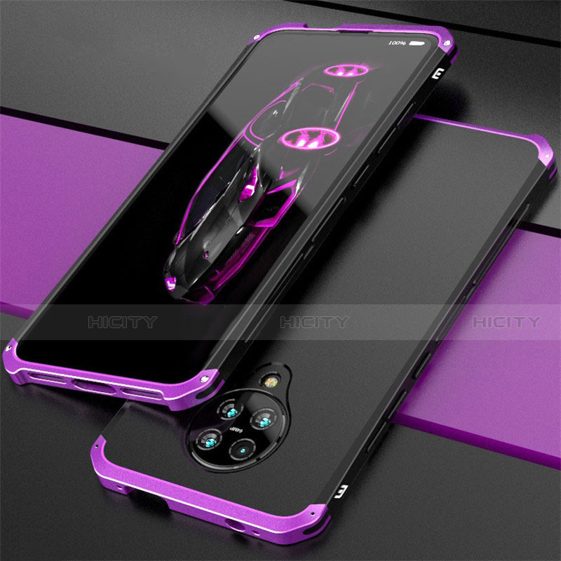 Custodia Lusso Alluminio Cover T03 per Xiaomi Redmi K30 Pro Zoom Viola