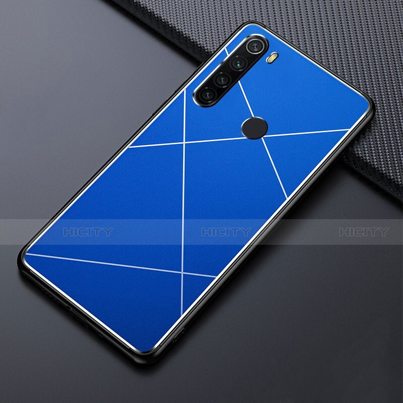 Custodia Lusso Alluminio Cover T03 per Xiaomi Redmi Note 8 Blu