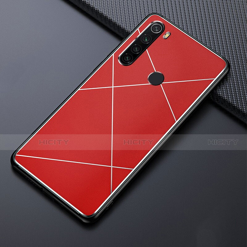 Custodia Lusso Alluminio Cover T03 per Xiaomi Redmi Note 8 Rosso