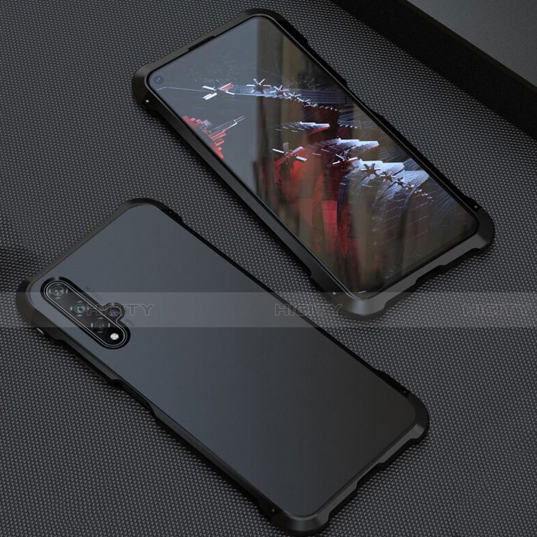 Custodia Lusso Alluminio Cover T05 per Huawei Honor 20 Nero