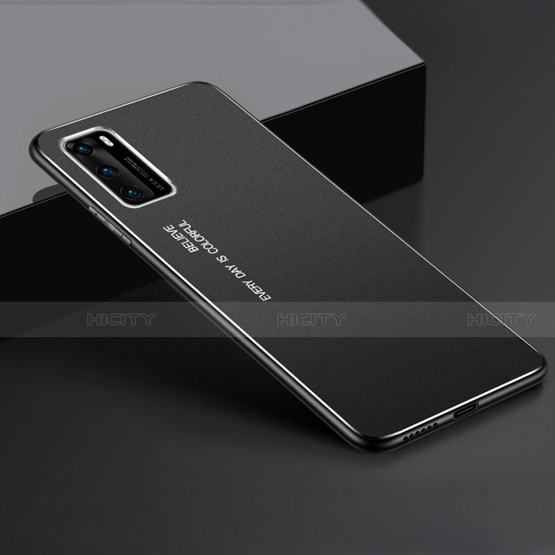 Custodia Lusso Alluminio Cover T05 per Huawei P40 Nero