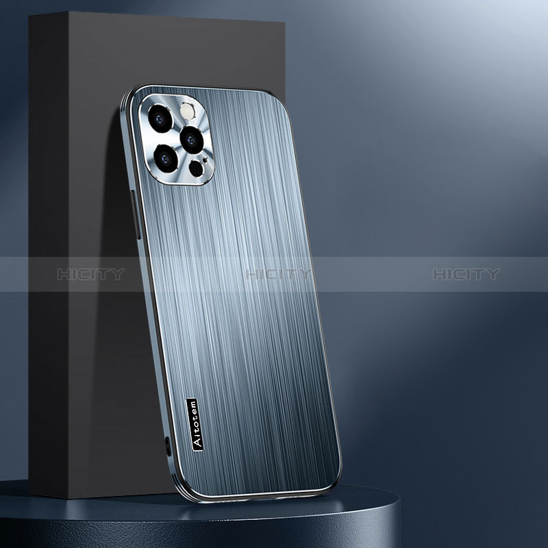 Custodia Lusso Alluminio e Silicone Laterale Cover AT1 per Apple iPhone 13 Pro Max