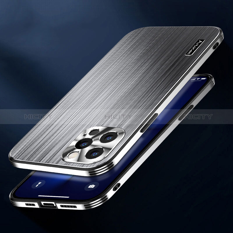 Custodia Lusso Alluminio e Silicone Laterale Cover AT1 per Apple iPhone 14 Pro