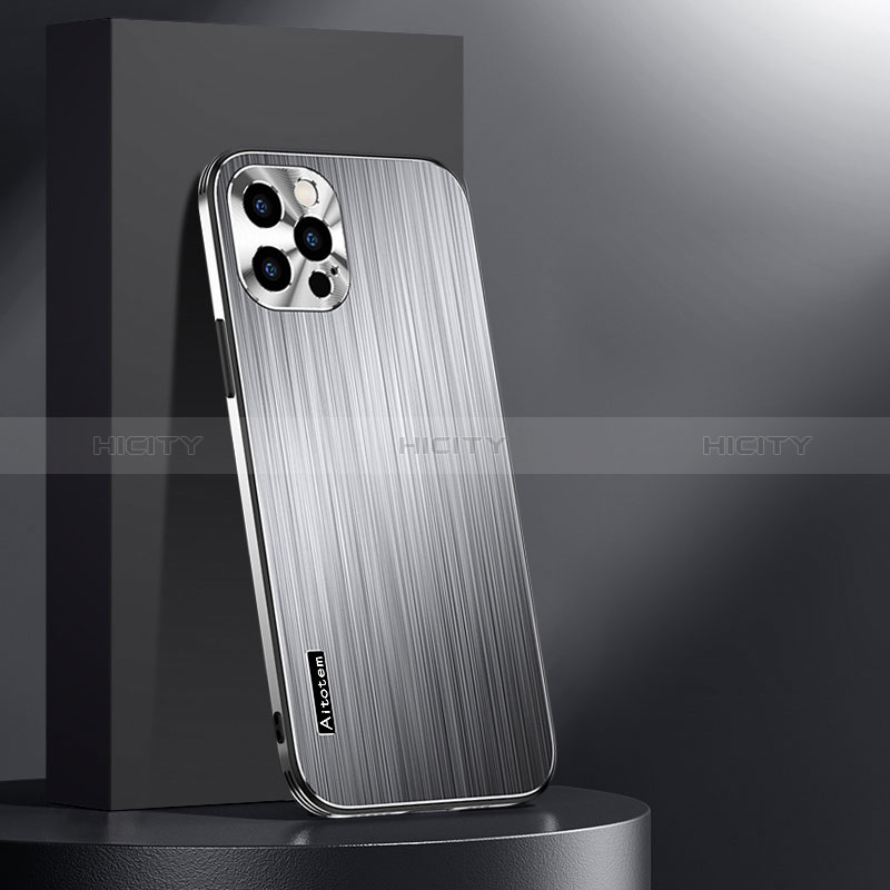 Custodia Lusso Alluminio e Silicone Laterale Cover AT1 per Apple iPhone 15 Pro