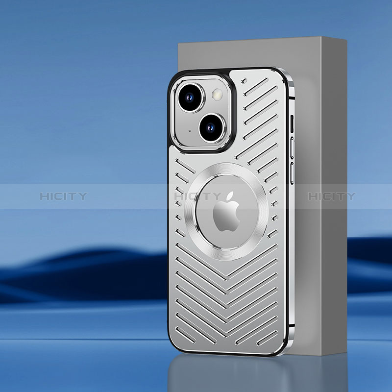 Custodia Lusso Alluminio e Silicone Laterale Cover con Mag-Safe Magnetic AC1 per Apple iPhone 13