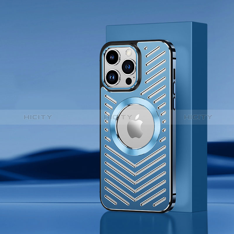 Custodia Lusso Alluminio e Silicone Laterale Cover con Mag-Safe Magnetic AC1 per Apple iPhone 14 Pro