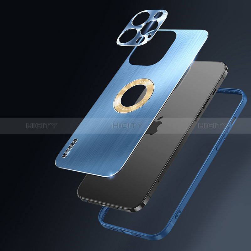 Custodia Lusso Alluminio e Silicone Laterale Cover con Mag-Safe Magnetic JL1 per Apple iPhone 15 Pro