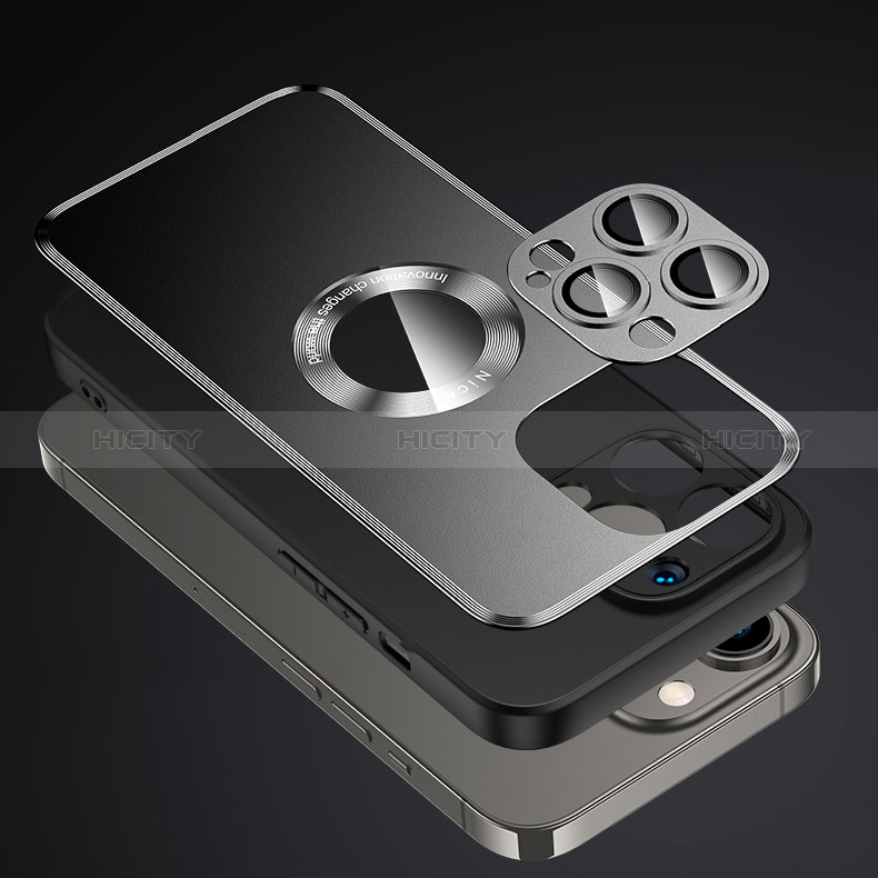 Custodia Lusso Alluminio e Silicone Laterale Cover con Mag-Safe Magnetic JL2 per Apple iPhone 13 Pro Max