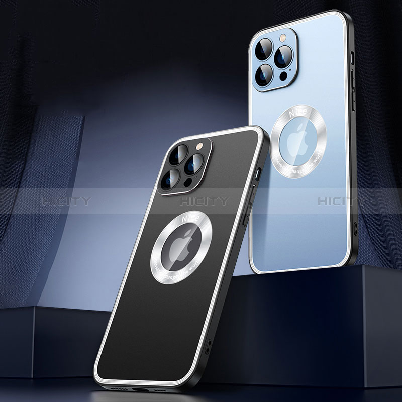 Custodia Lusso Alluminio e Silicone Laterale Cover con Mag-Safe Magnetic JL4 per Apple iPhone 13 Pro Max