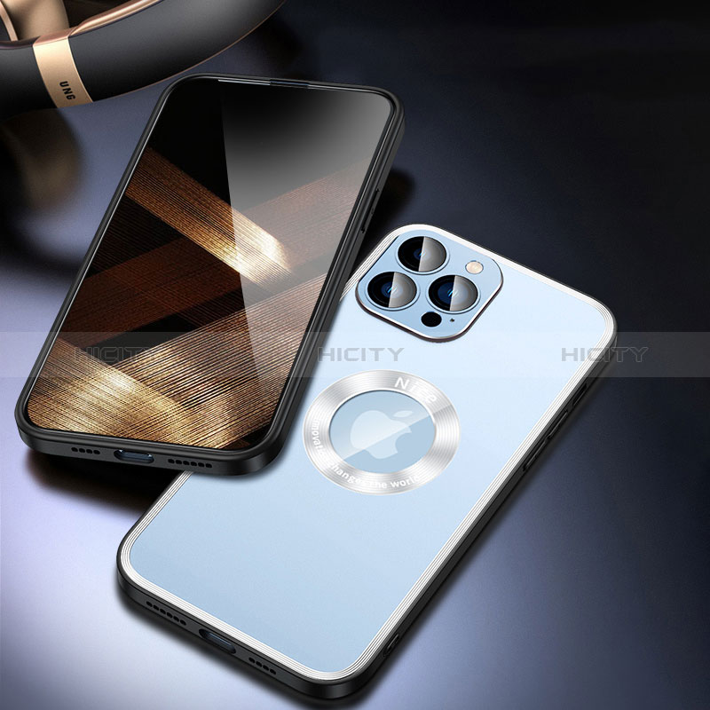 Custodia Lusso Alluminio e Silicone Laterale Cover con Mag-Safe Magnetic JL4 per Apple iPhone 15 Plus