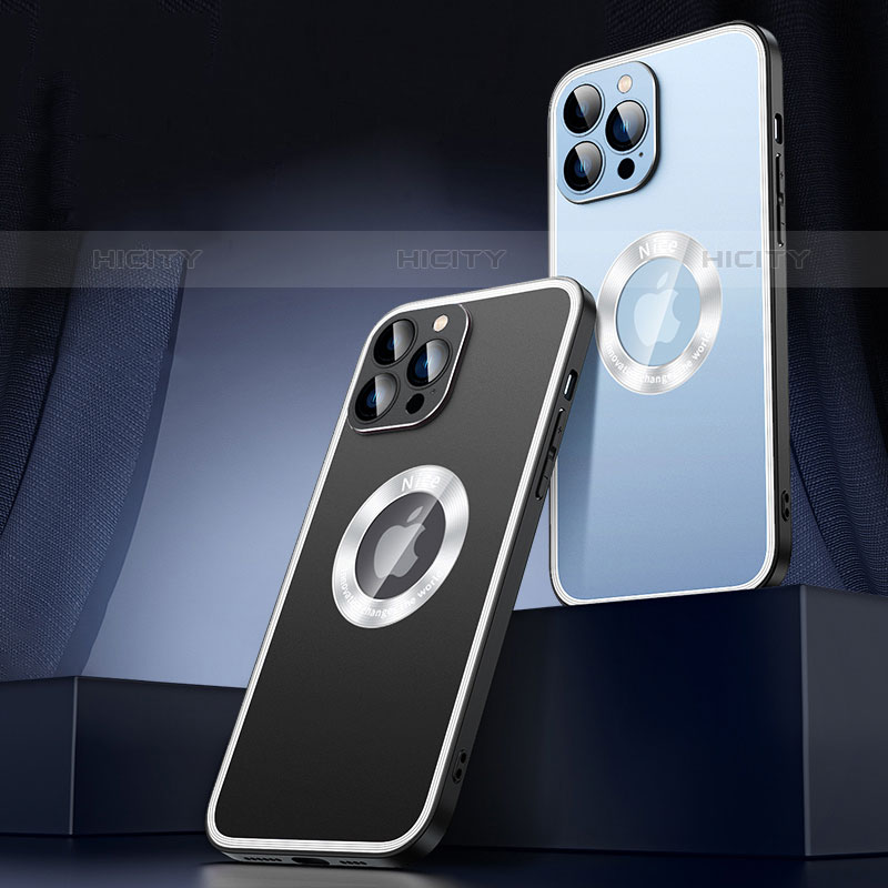 Custodia Lusso Alluminio e Silicone Laterale Cover con Mag-Safe Magnetic JL4 per Apple iPhone 15 Pro Max