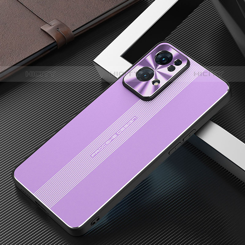 Custodia Lusso Alluminio e Silicone Laterale Cover J02 per Oppo Reno7 Pro 5G