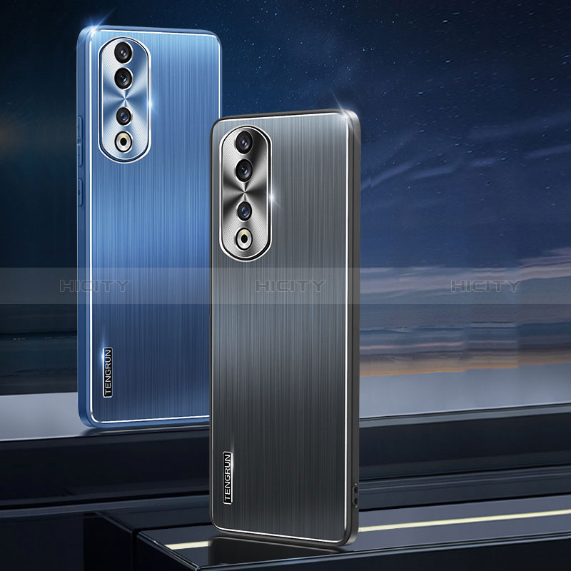 Custodia Lusso Alluminio e Silicone Laterale Cover JL1 per Huawei Honor 90 5G