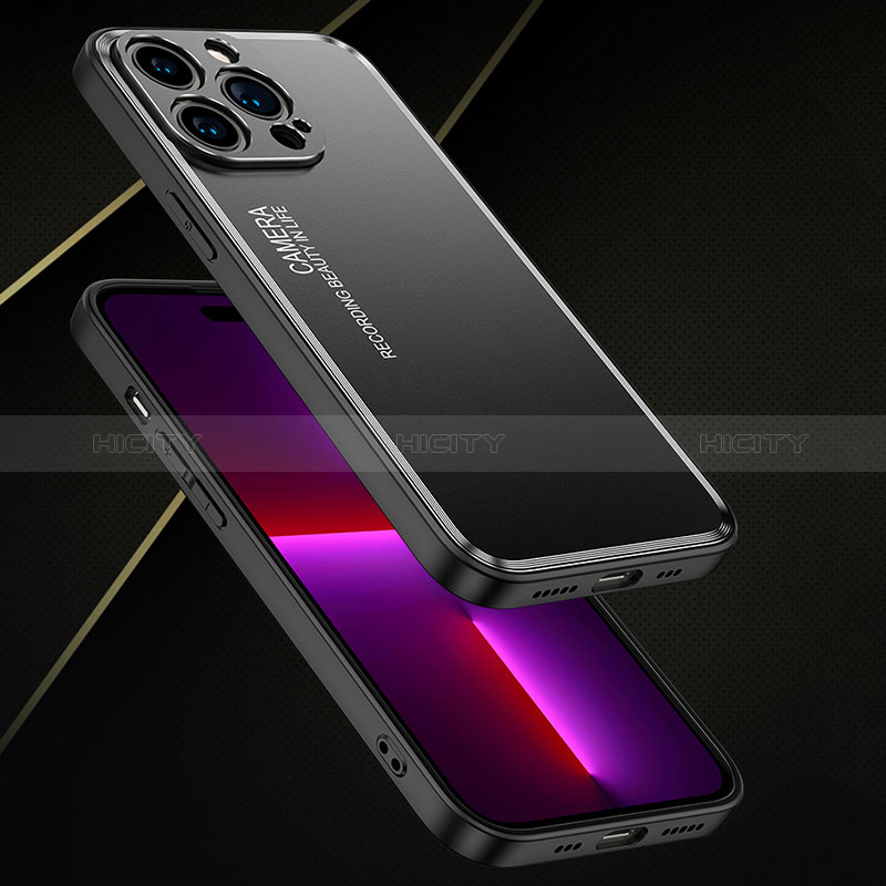 Custodia Lusso Alluminio e Silicone Laterale Cover JL2 per Apple iPhone 15 Pro Max