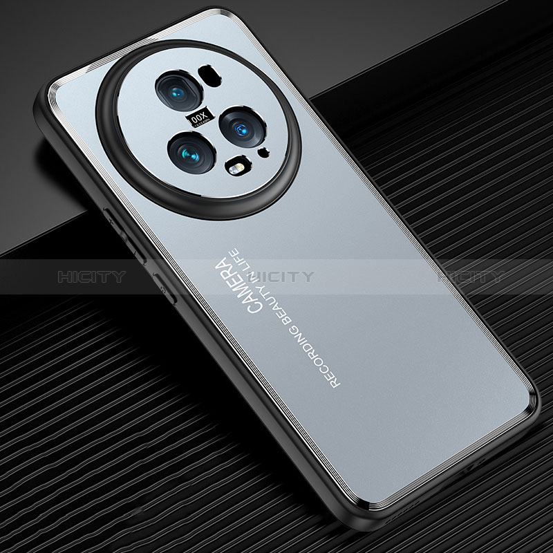 Custodia Lusso Alluminio e Silicone Laterale Cover JL2 per Huawei Honor Magic5 Pro 5G Blu