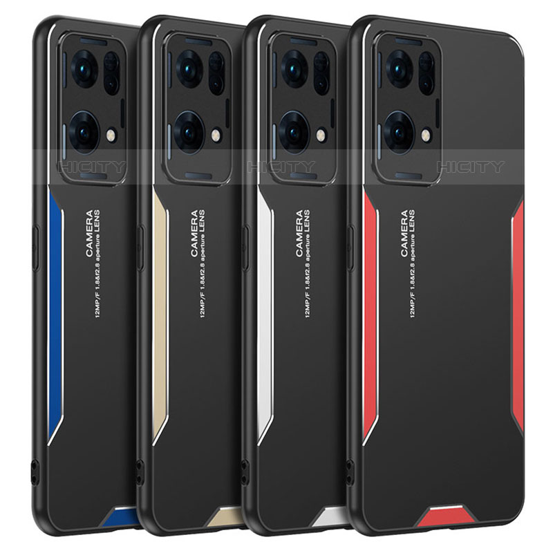 Custodia Lusso Alluminio e Silicone Laterale Cover PB1 per Oppo Reno7 Pro 5G