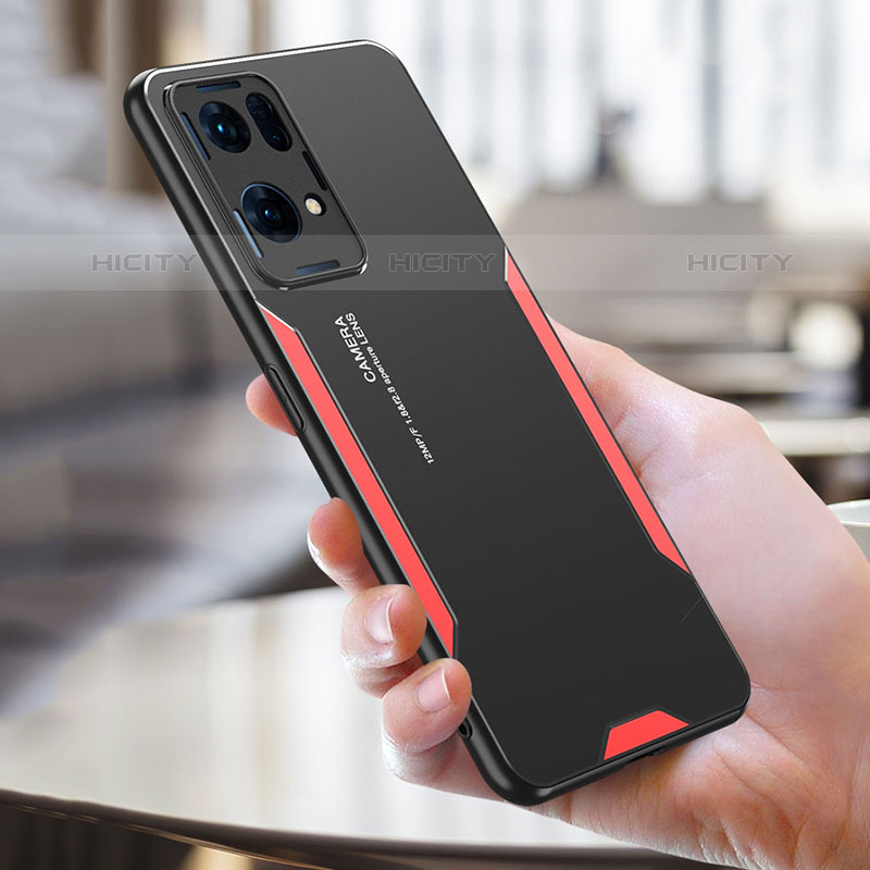 Custodia Lusso Alluminio e Silicone Laterale Cover PB1 per Oppo Reno7 Pro 5G