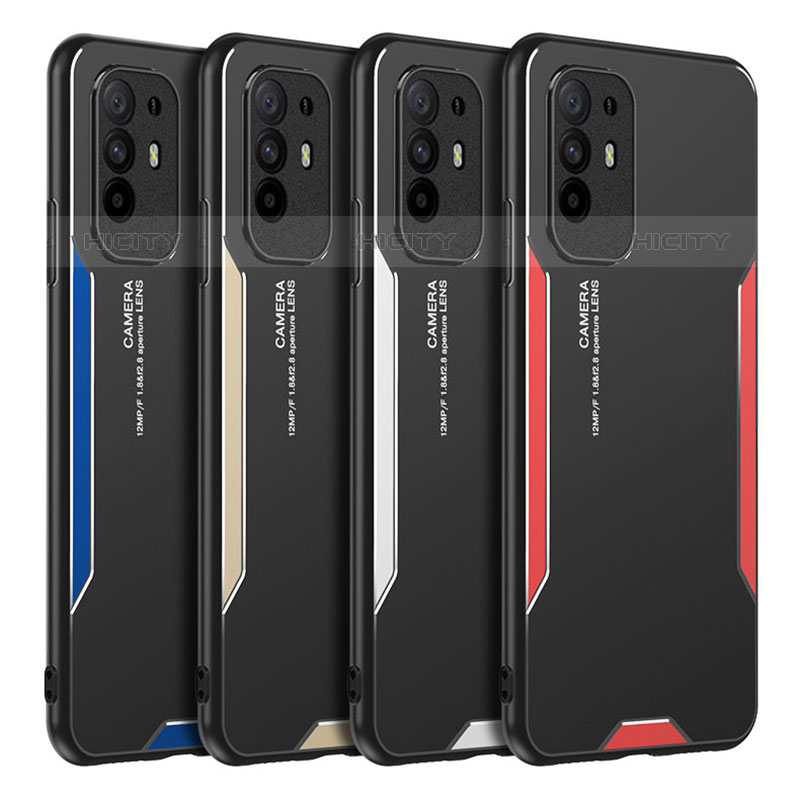 Custodia Lusso Alluminio e Silicone Laterale Cover per Oppo F19 Pro+ Plus 5G