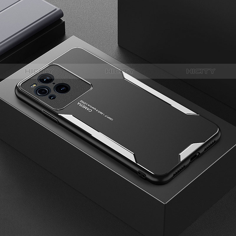 Custodia Lusso Alluminio e Silicone Laterale Cover per Oppo Find X3 Pro 5G