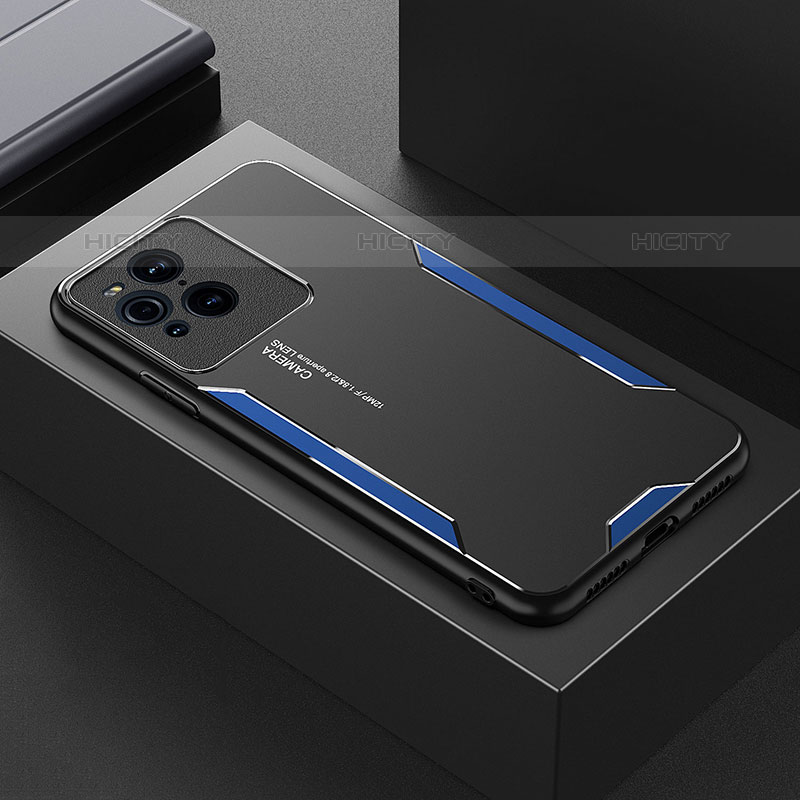 Custodia Lusso Alluminio e Silicone Laterale Cover per Oppo Find X3 Pro 5G