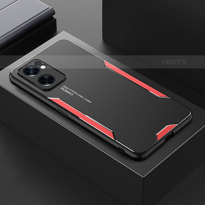 Custodia Lusso Alluminio e Silicone Laterale Cover per Oppo Reno7 SE 5G