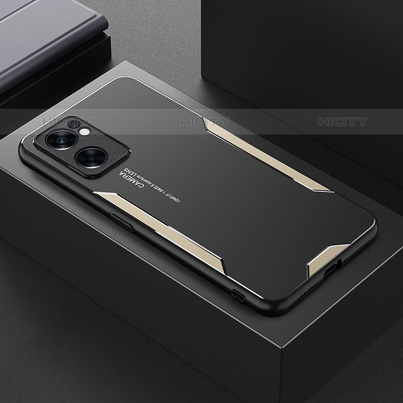 Custodia Lusso Alluminio e Silicone Laterale Cover per Oppo Reno7 SE 5G