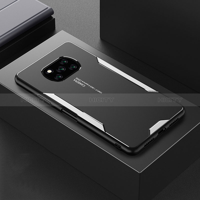 Custodia Lusso Alluminio e Silicone Laterale Cover per Xiaomi Poco X3 NFC Argento