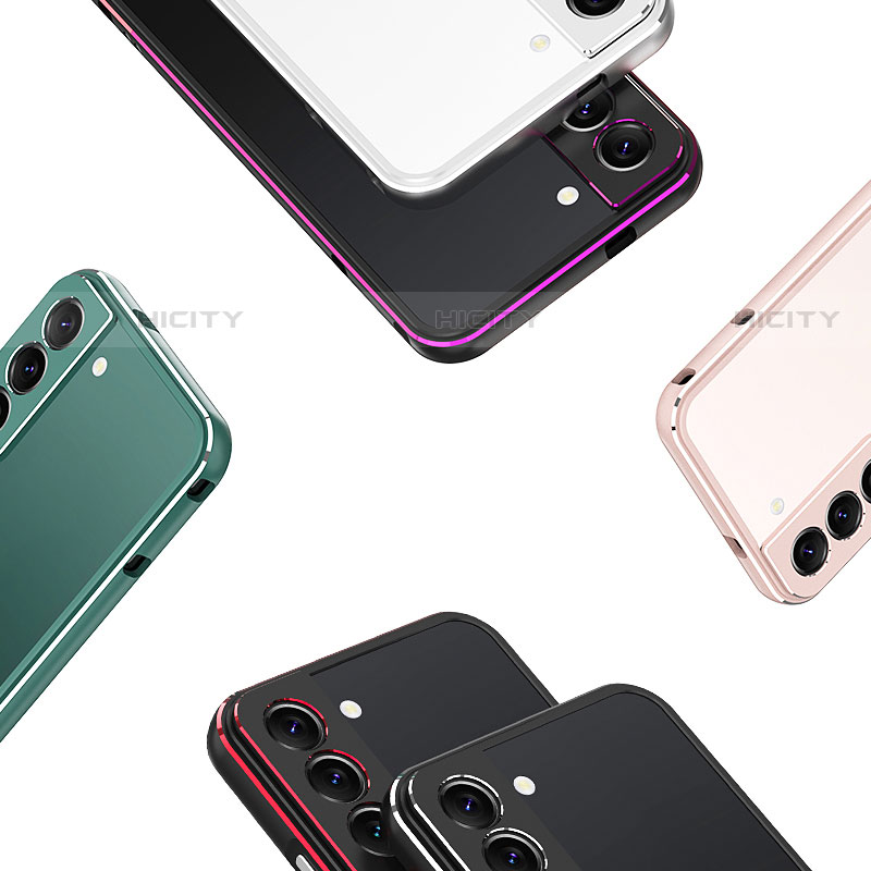 Custodia Lusso Alluminio Laterale Cover A01 per Samsung Galaxy S21 Plus 5G