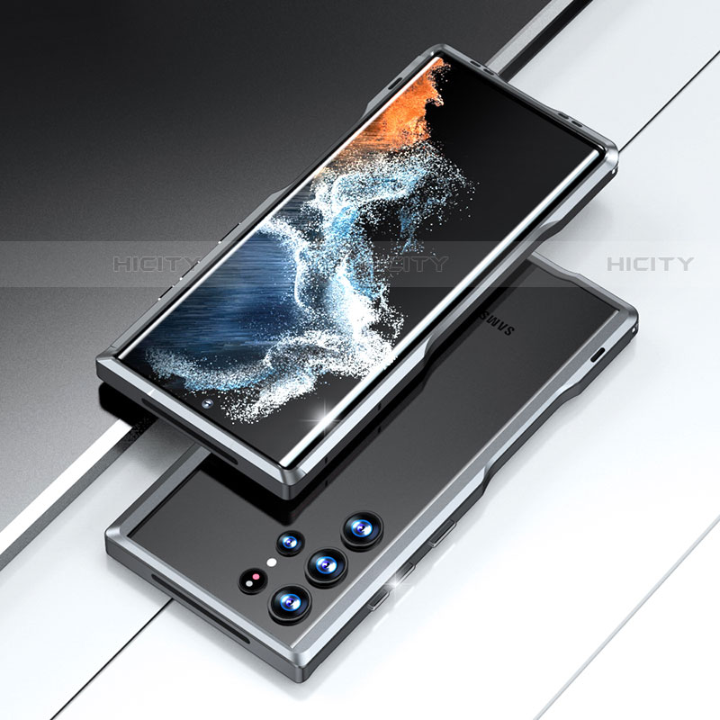 Custodia Lusso Alluminio Laterale Cover A02 per Samsung Galaxy S21 Ultra 5G
